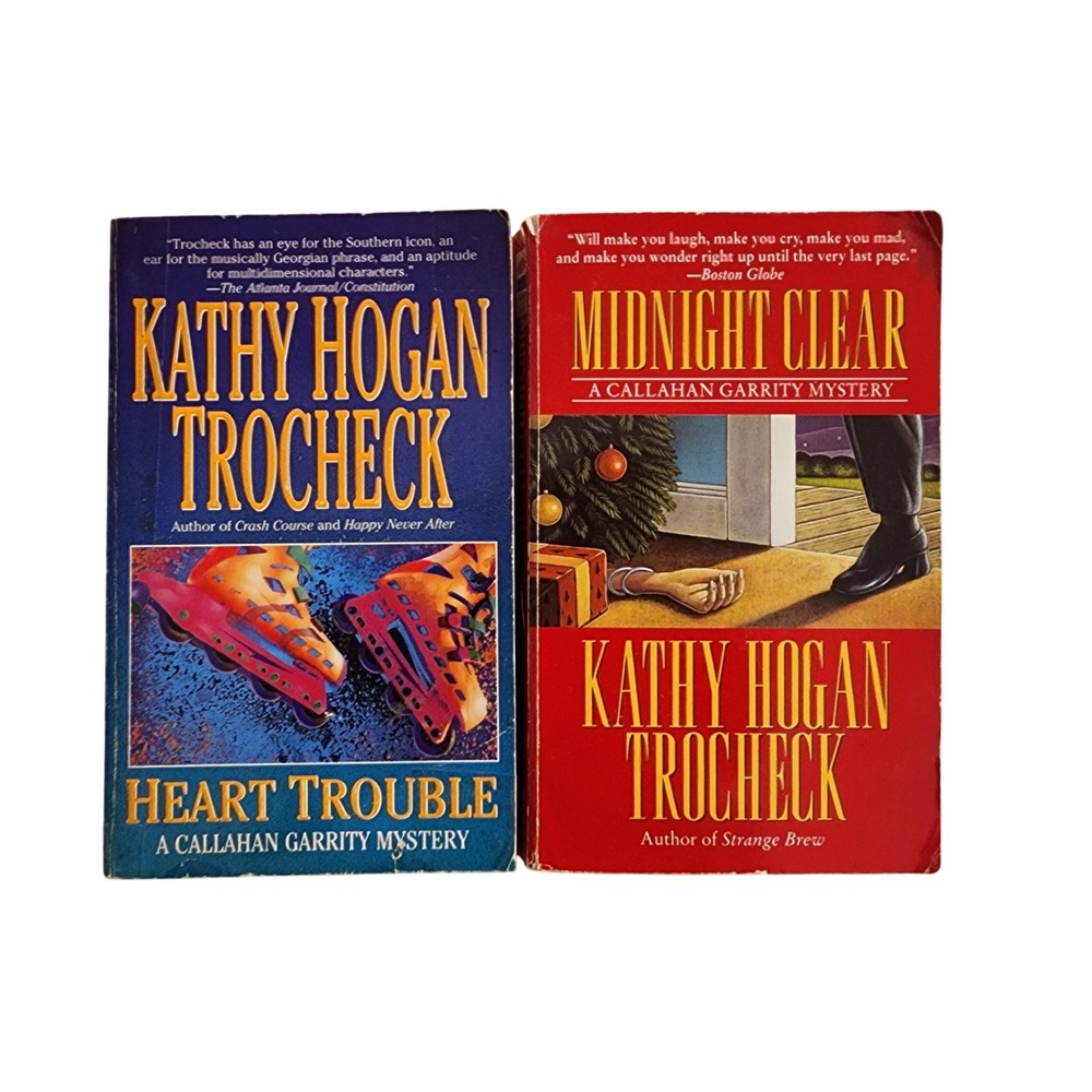 Kathy Hogan Trocheck Lot Heart Trouble & Midnight Clear‎ Mystery Books